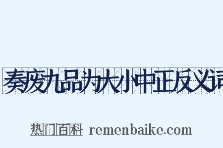 奏废九品为大小中正反义词是什么意思的图片